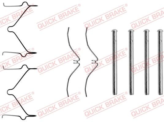 QUICK BRAKE 109-1124 Monteringssæt til bremseklodser 323 1.6 (BG6Z) 84 HK Benzin 2000