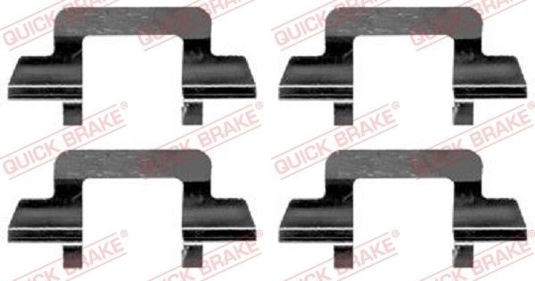 QUICK BRAKE 109-1243 Monteringssæt til bremseklodser C3 1.4 HDi 75 HK Diesel 2013