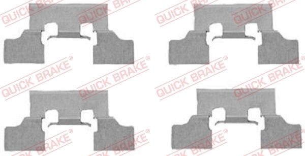 QUICK BRAKE 109-1647 Kit accessori, pastiglia freno S-TYPE 4.0 V8 276 CV Benzina 2008