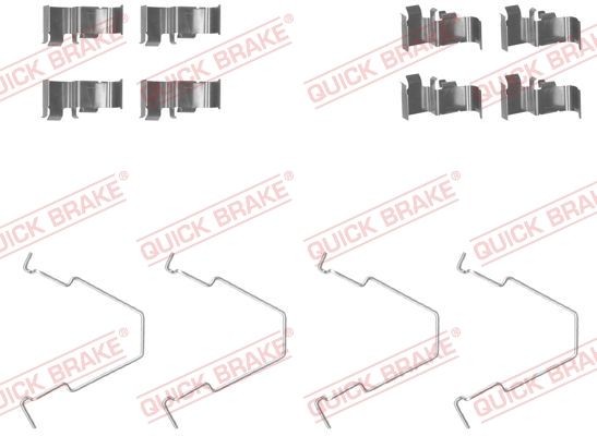 QUICK BRAKE 109-1652 Monteringssæt til bremseklodser SHUMA 1.5 i 16V 88 HK Benzin 2001