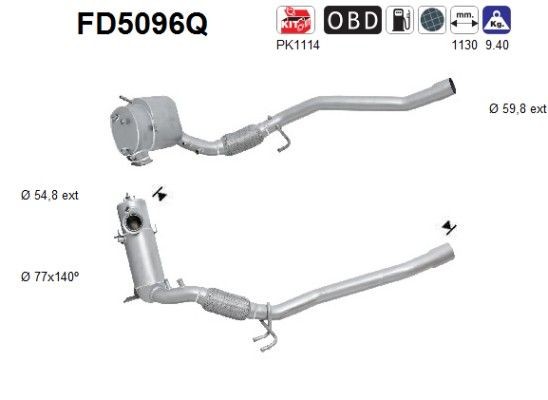 AS Filtre à particules numéro de l'article: FD5096Q à bon prix