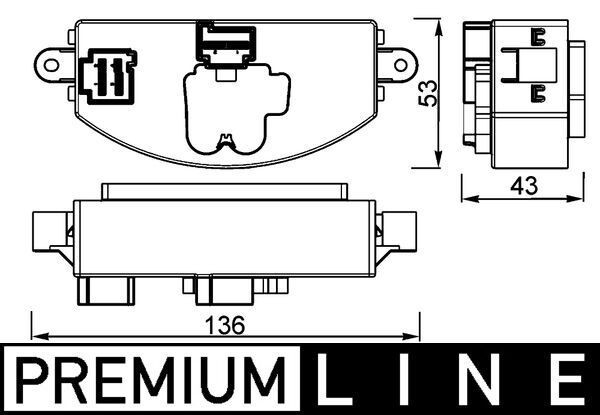 MAHLE ORIGINAL Reglage, kupéfläkt Artikelnummer: ABR 106 000P billigt