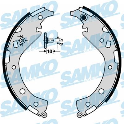 SAMKO Brake Shoe Set Article number: 89170 cheaply