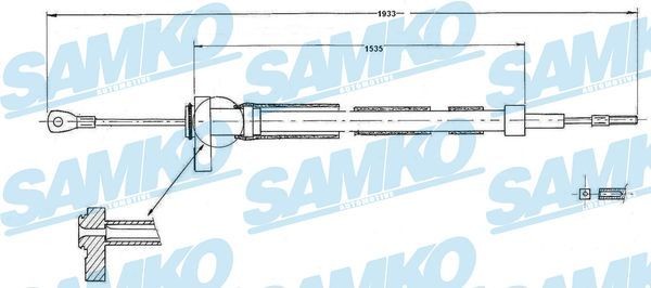 SAMKO Trosas, stovėjimo stabdys prekės numeris: C0900B nebrangu