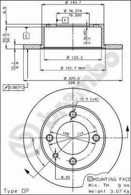 BREMBO Brake disc Article number: 08.2479.10 cheaply
