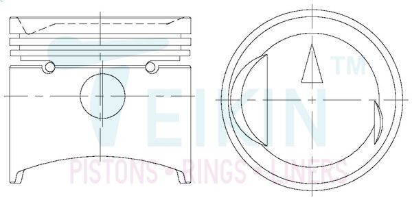 TEIKIN 43132.STD Piston Set CORDIA 1.6 GSL 75 PS Petrol 1989