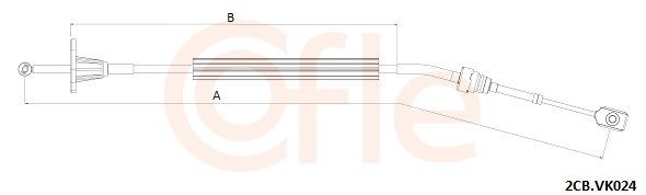 COFLE 2CB.VK024 Trosas, neautomatinė transmisija POLO 1.4 60 AG benzinas 2001