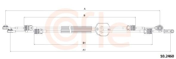 COFLE 92.10.2460 Schakelkabel TRANSIT 2.3 16V LPG RWD 145 PK Benzine/Autogas (LPG) 2014