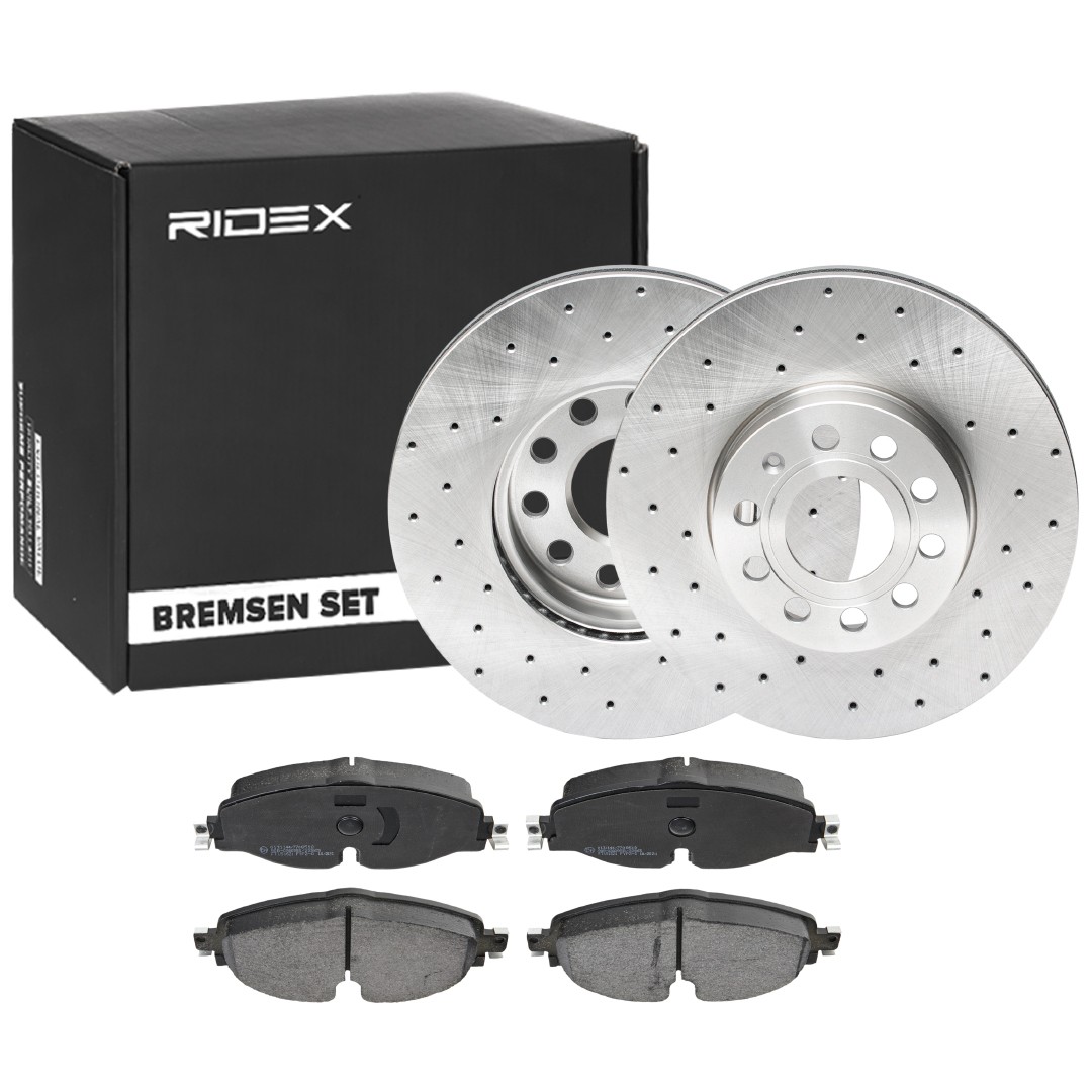 RIDEX Brake discs and pads set Article number: 3405B0883 cheaply