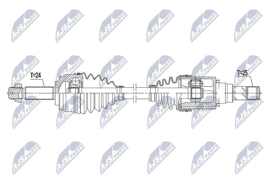 NTY Drive shaft Article number: NPW-MS-063 cheaply