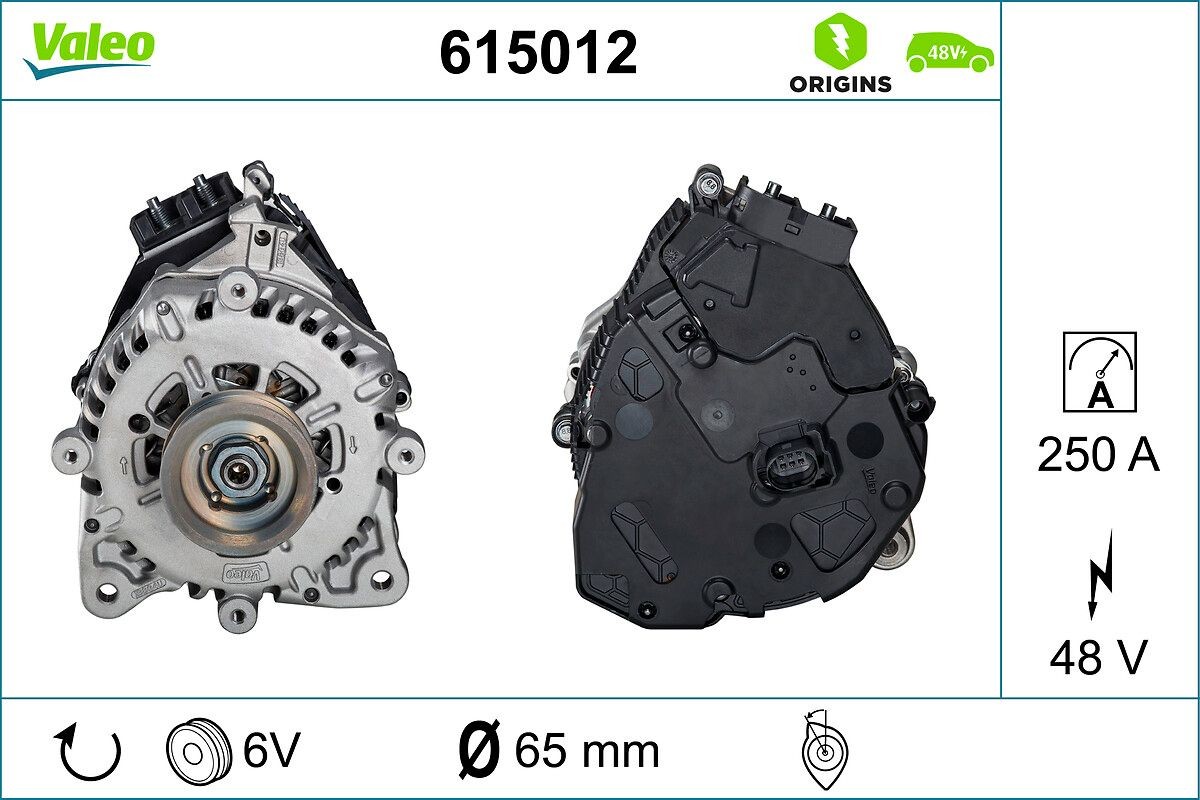 VALEO 615012 Käivitusgeneraator OCTAVIA 1.0 TSI e-TEC 110 HP Bensiin/elekter