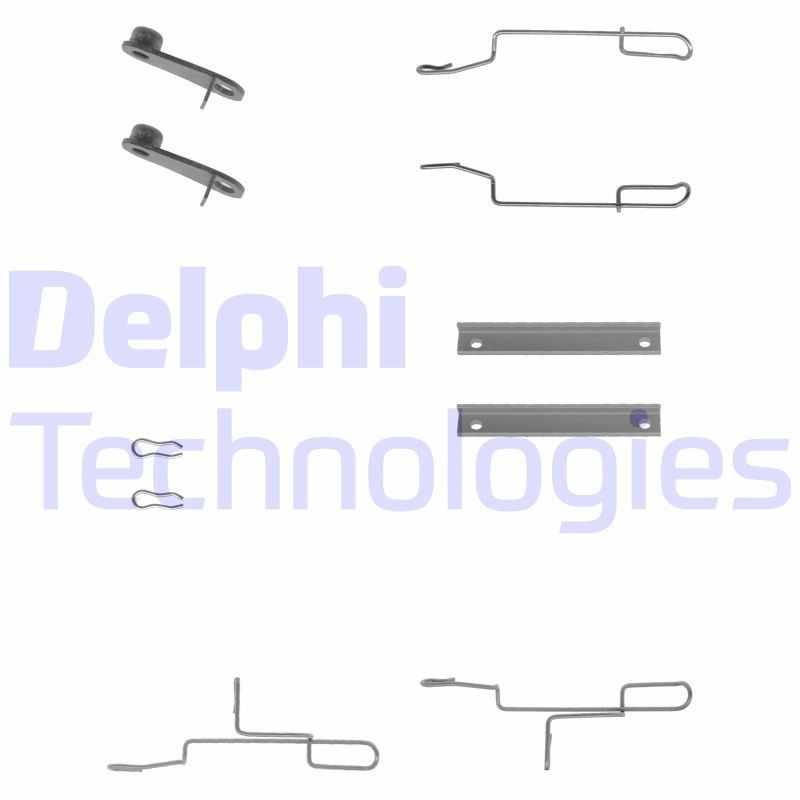 DELPHI LX0168 Monteringssæt til bremseklodser 106 1.6 i 101 HK Benzin 2005
