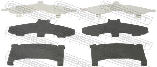FEBEST 0403-CW6WF Σετ βοηθ. εξαρτημάτων, τακάκια φρένων OUTLANDER 3.0 AWD 234 PS Βενζίνη 2012