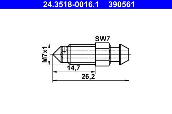 ATE Ventilationsskruv / -ventil Artikelnummer: 24.3518-0016.1 billigt