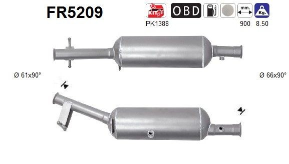 AS Partikelfilter (DPF) Artikelnummer: FR5209 bestellen