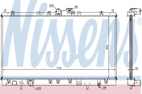 NISSENS Radiator, motorkjøling artikkelnummer: 62804A billig