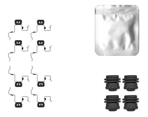 HELLA 8DZ 355 207-081 Σετ βοηθ. εξαρτημάτων, τακάκια φρένων CORSA 1.5 (68) 102 PS Πετρέλαιο