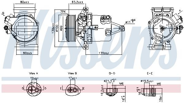 NISSENS Compressore aria condizionata Numero articolo: 890980 poco costoso