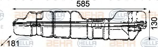 HELLA Utjevningsbeholder, kjølemiddel artikkelnummer: 8MA 376 705-121 billig