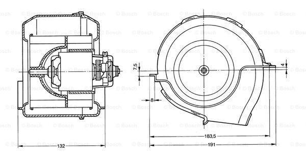 BOSCH Elektromotor, kupévifte artikkelnummer: 0 130 063 804 billig