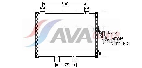 AVA COOLING SYSTEMS Kondensaator, kliimaseade Artikli number: JEA5048 soodsalt