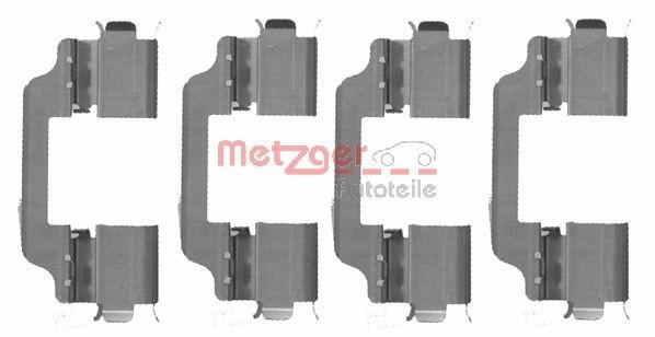 METZGER 109-1707 Σετ βοηθ. εξαρτημάτων, τακάκια φρένων MOKKA 1.7 CDTI (_76) 131 PS Πετρέλαιο