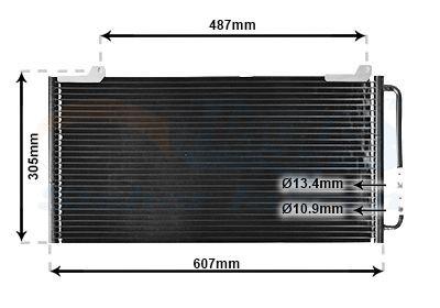VAN WEZEL Air conditioning condenser Article number: 02005139 cheaply