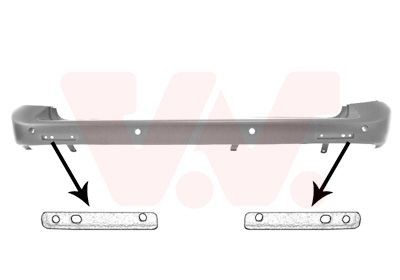 VAN WEZEL 5897545 Paraurti posteriore TRANSPORTER 2.0 TDI 136 CV Diesel