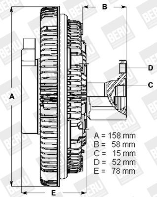 BERU Sankaba, radiatoriaus ventiliatorius prekės numeris: LK085 nebrangu