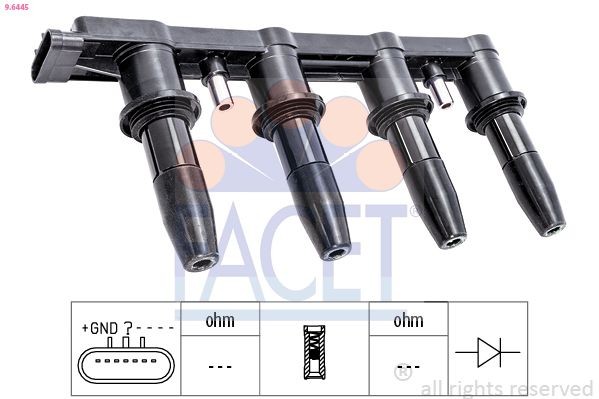 FACET HT.0661 Remonto komplektas, skirstytuvas AX 1.4 85 AG benzinas 1998
