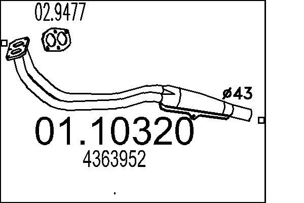 MTS Išleidimo kolektorius prekės numeris: 01.10320 nebrangu