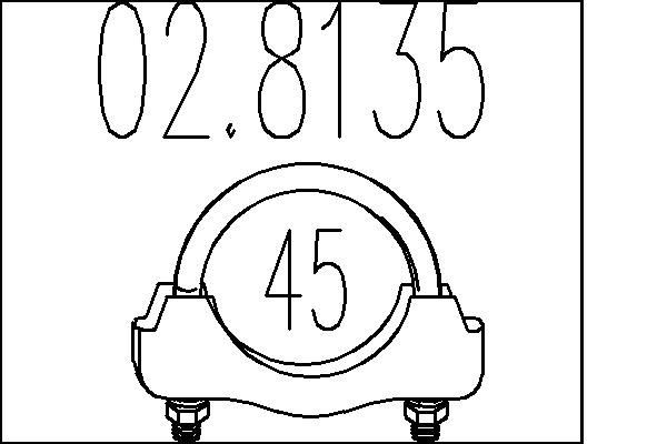 MTS Exhaust clamp Article number: 02.8135 cheaply