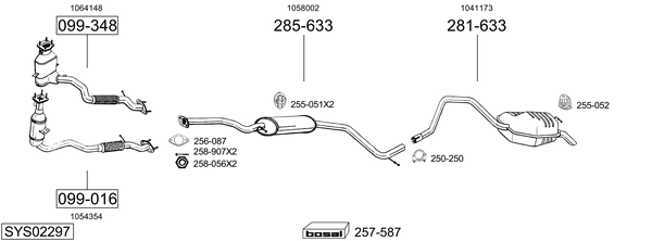 BOSAL Išleidimo kolektorius prekės numeris: 781-915 nebrangu
