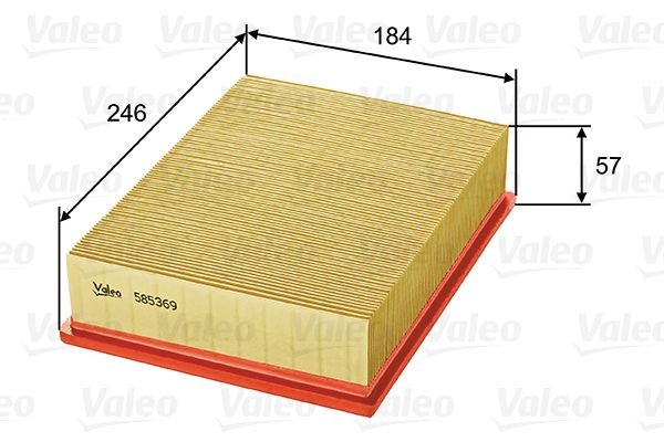 VALEO Air filter Article number: 585369 cheaply