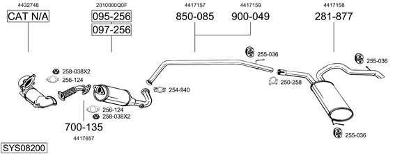 BOSAL Išleidimo kolektorius prekės numeris: 734-885 nebrangu