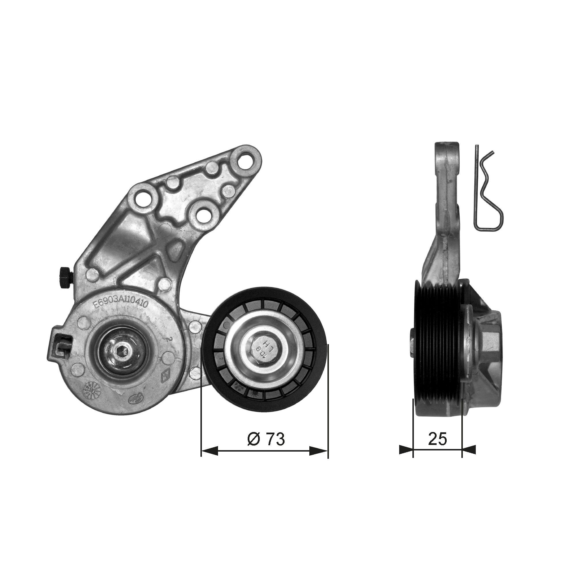 GATES Rola intinzator, curea transmisie număr articol: T39067 ieftin