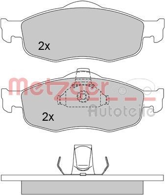 METZGER Brake pad set Article number: 1170273 cheaply