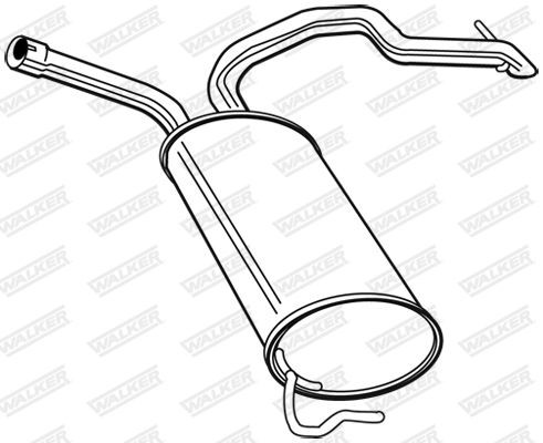 WALKER Rear silencer Article number: 22897 cheaply