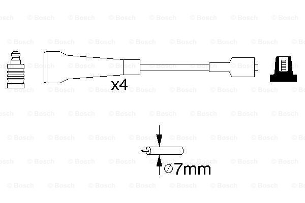 BOSCH Ignition Cable Kit Article number: 0 986 356 967 cheaply