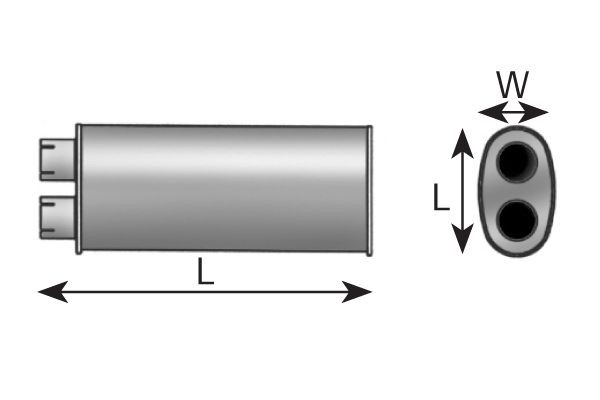 DINEX Middle- / End Silencer Article number: 49337 cheaply