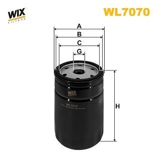 WIX FILTERS Oliefilter Varenummer: WL7070 billige