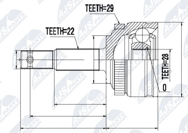 NTY Joint kit, drive shaft Article number: NPZ-PL-007 cheaply