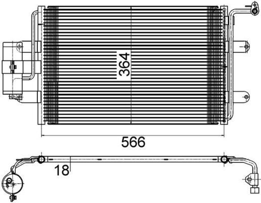MAHLE ORIGINAL Air conditioning condenser Article number: AC 180 000S cheaply