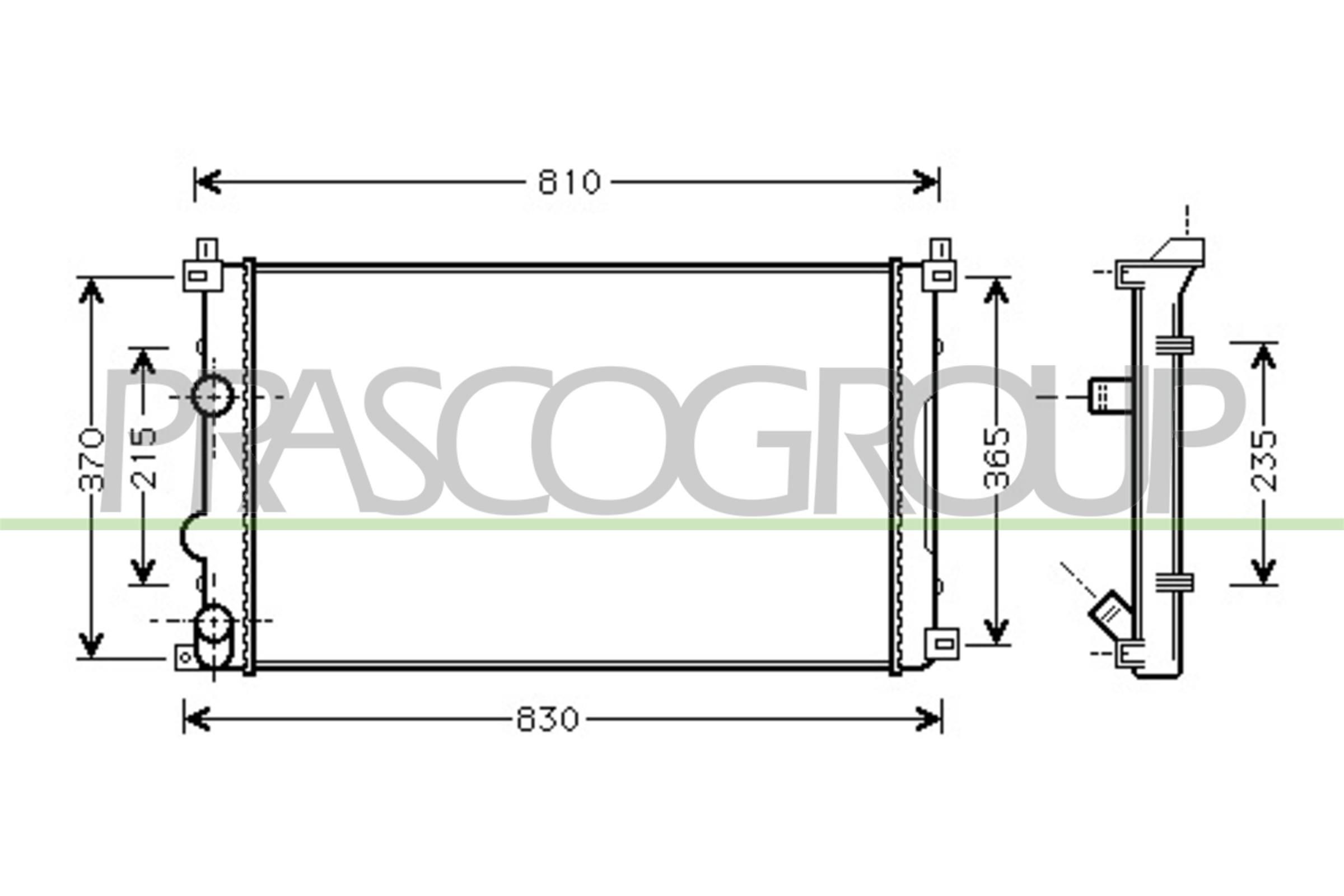 PRASCO Engine radiator Article number: DS960R002 cheaply