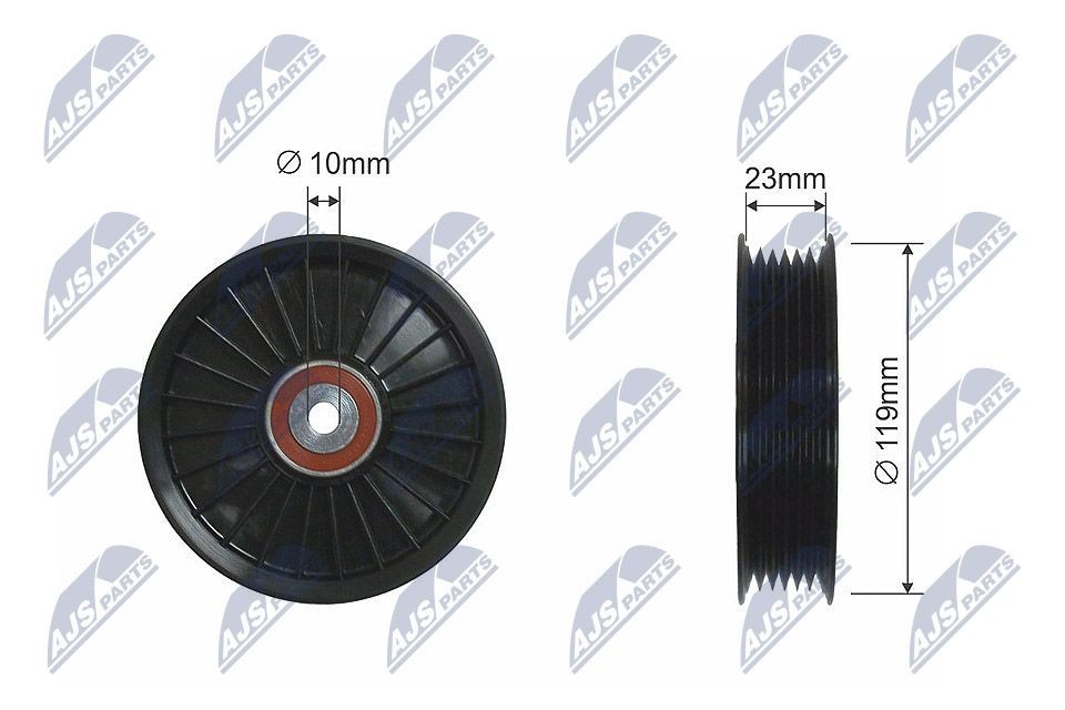 NTY Deflection / Guide Pulley, v-ribbed belt Article number: RNK-VV-004 cheaply