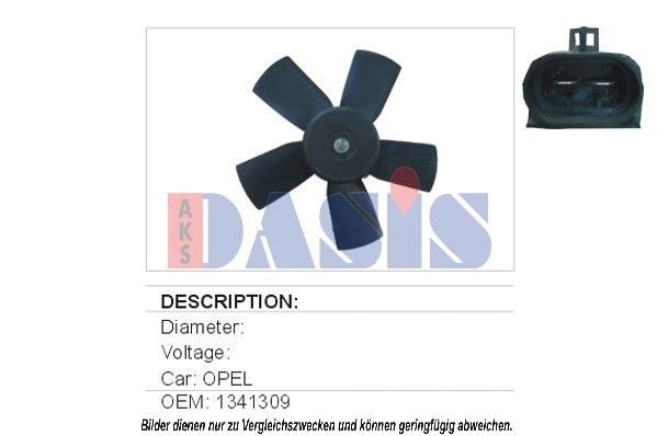 AKS DASIS Fan, radiator Article number: 158280N cheaply