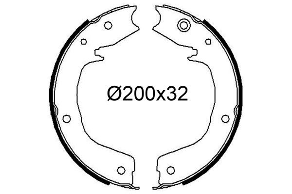 VALEO Brake Shoe Set Article number: 564256 cheaply