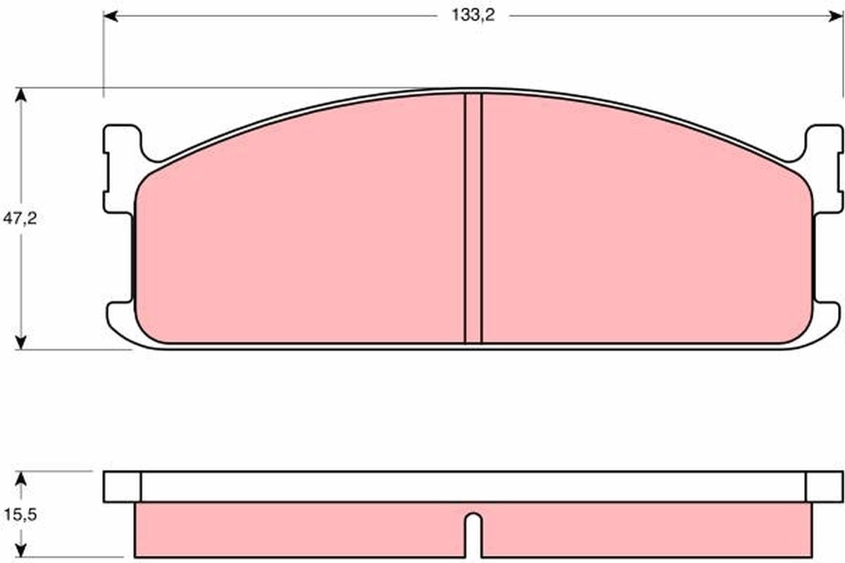 TRW Brake pad set Article number: GDB345 cheaply