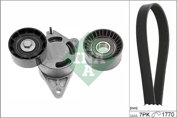 INA 530 0089 09 Rullikukomplekt, hammasrihm GOL 1.0 76 HP Bensiin 2005