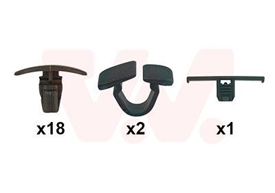 VAN WEZEL 7644797 Montaažikomplekt, Kapott KAROQ 1.0 TSI 110 HP Bensiin